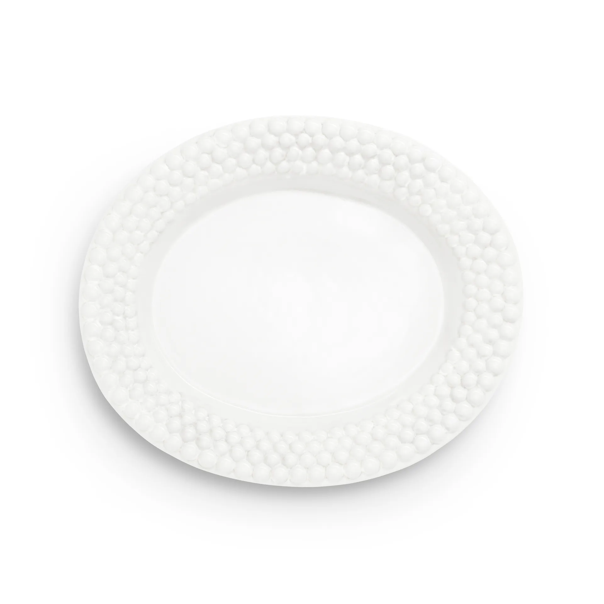 Plato Bubbles ovalado 35 cm, blanco Mateus