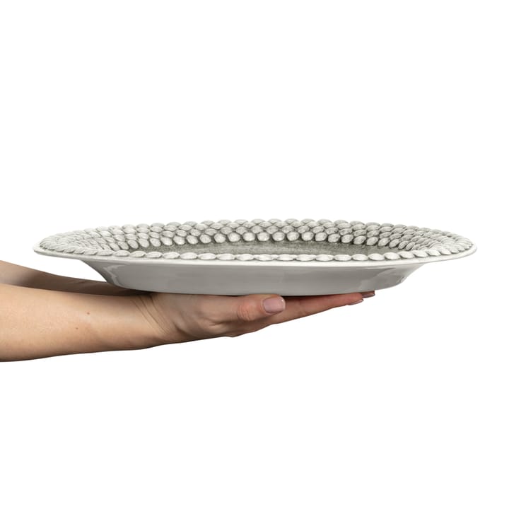 Plato Bubbles ovalado 35 cm, gris Mateus