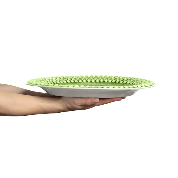 Plato Bubbles ovalado 35 cm, verde Mateus
