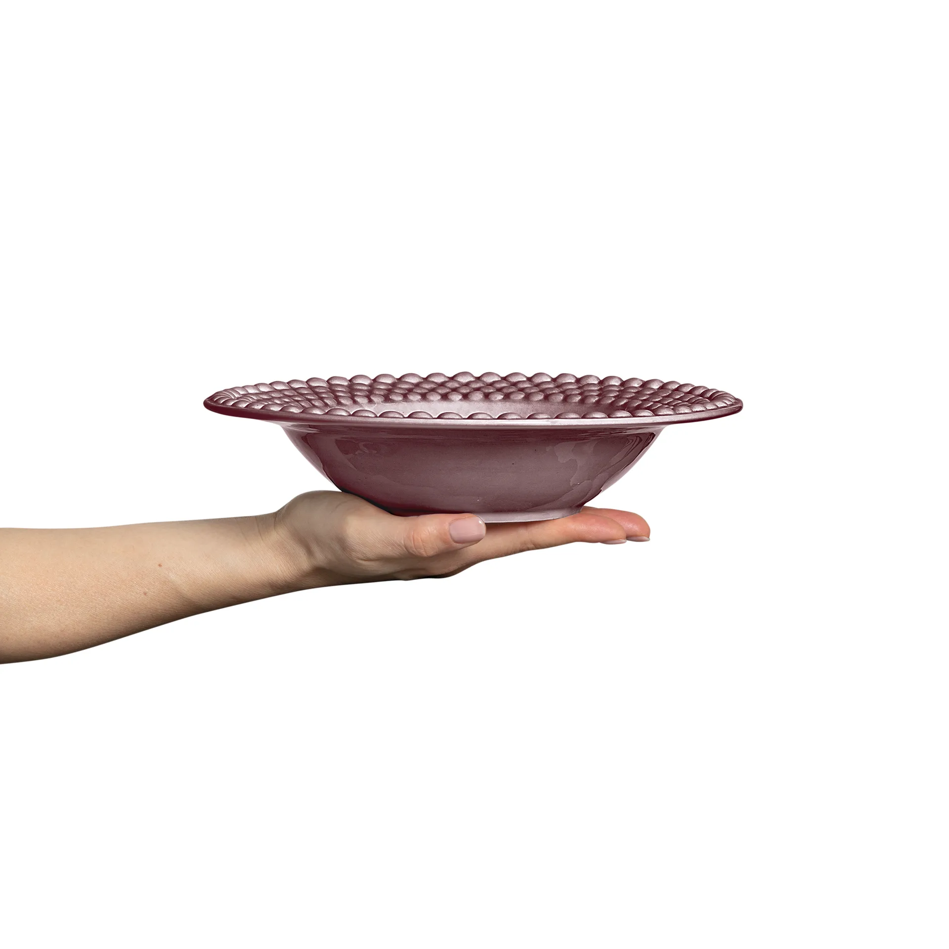 Plato de sopa Bubbles 25 cm, ciruela Mateus