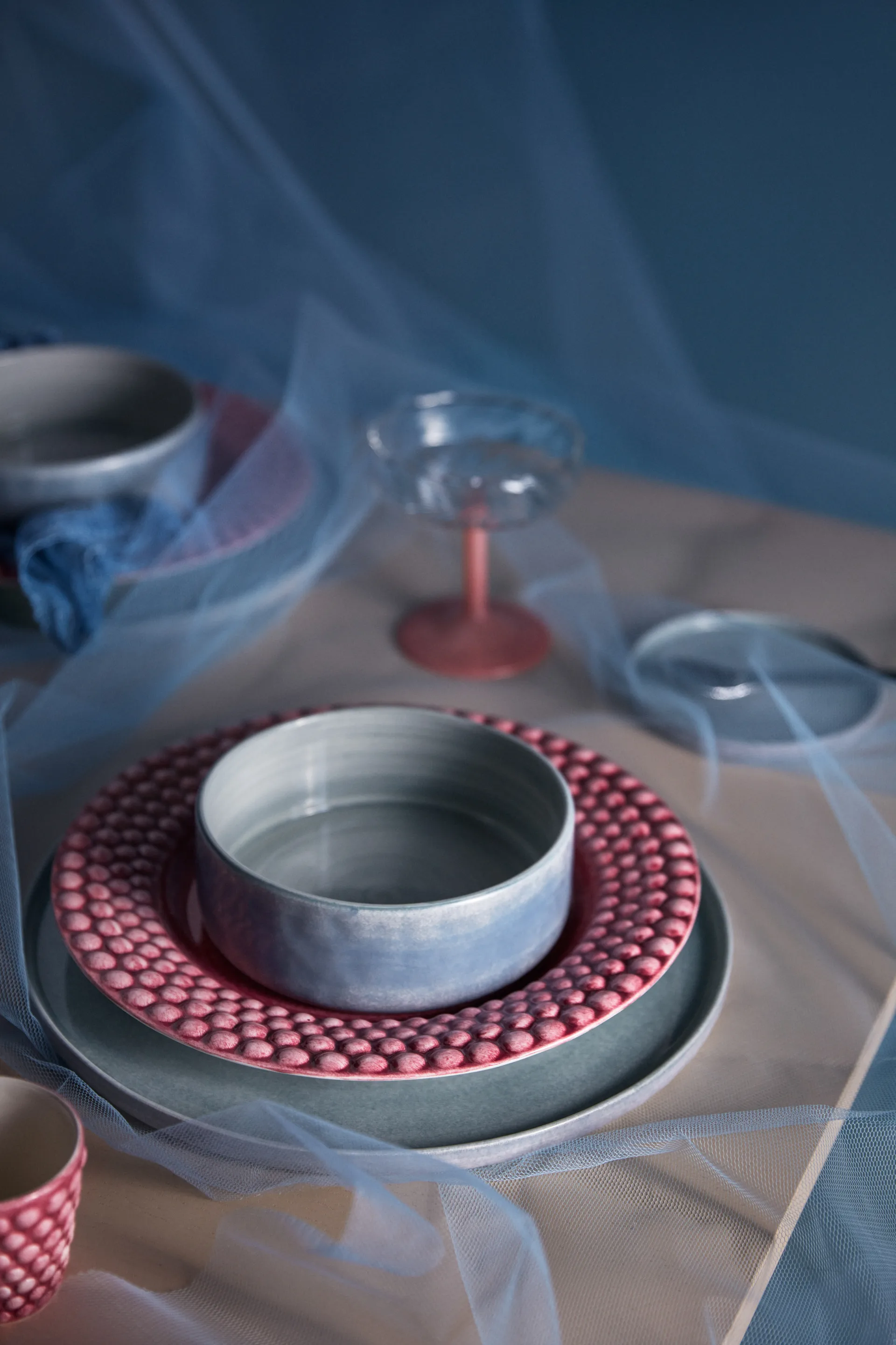 Plato de sopa Bubbles 25 cm, Rosa Mateus