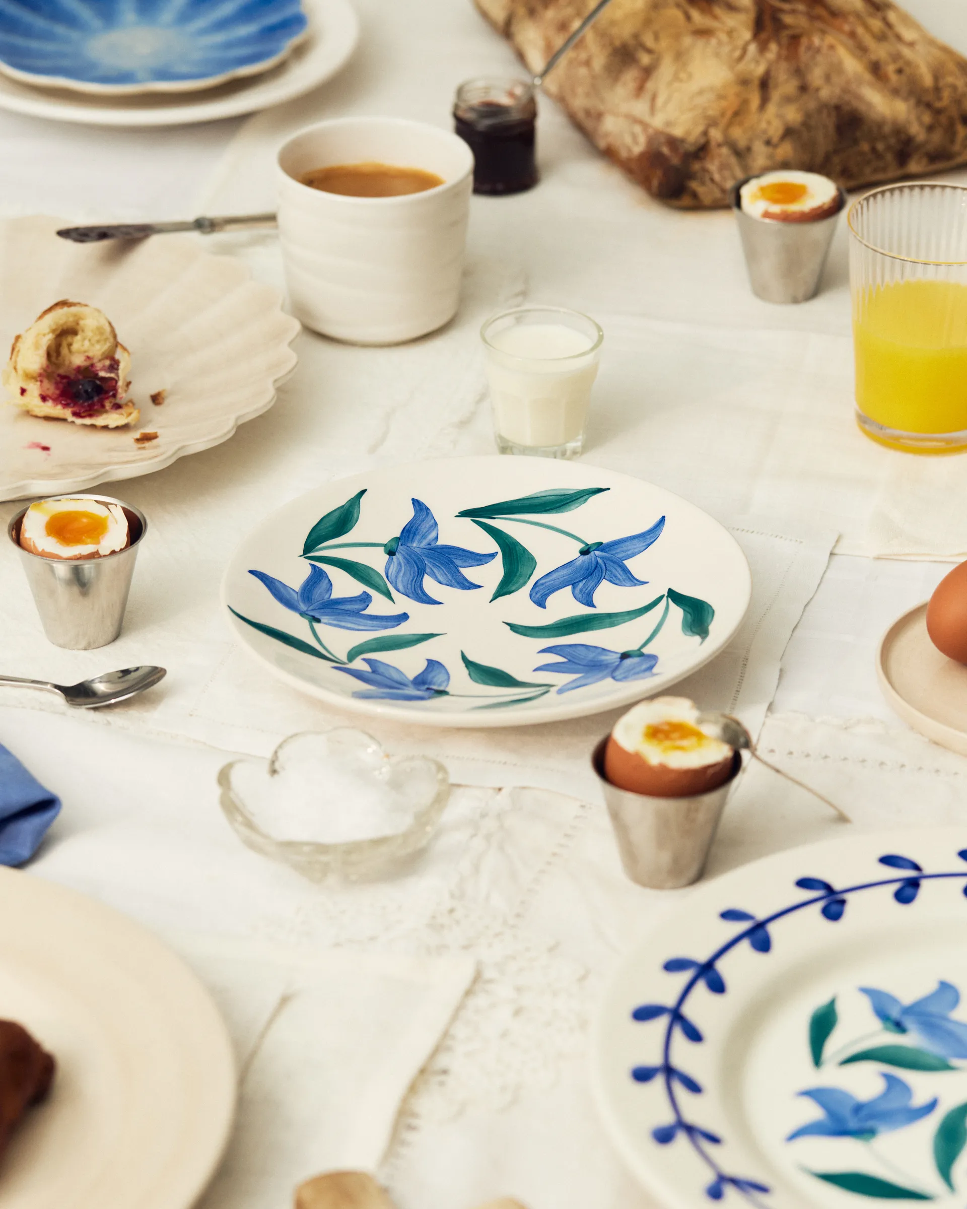 Plato Flowers blossom Ø20 cm, Blanco Mateus