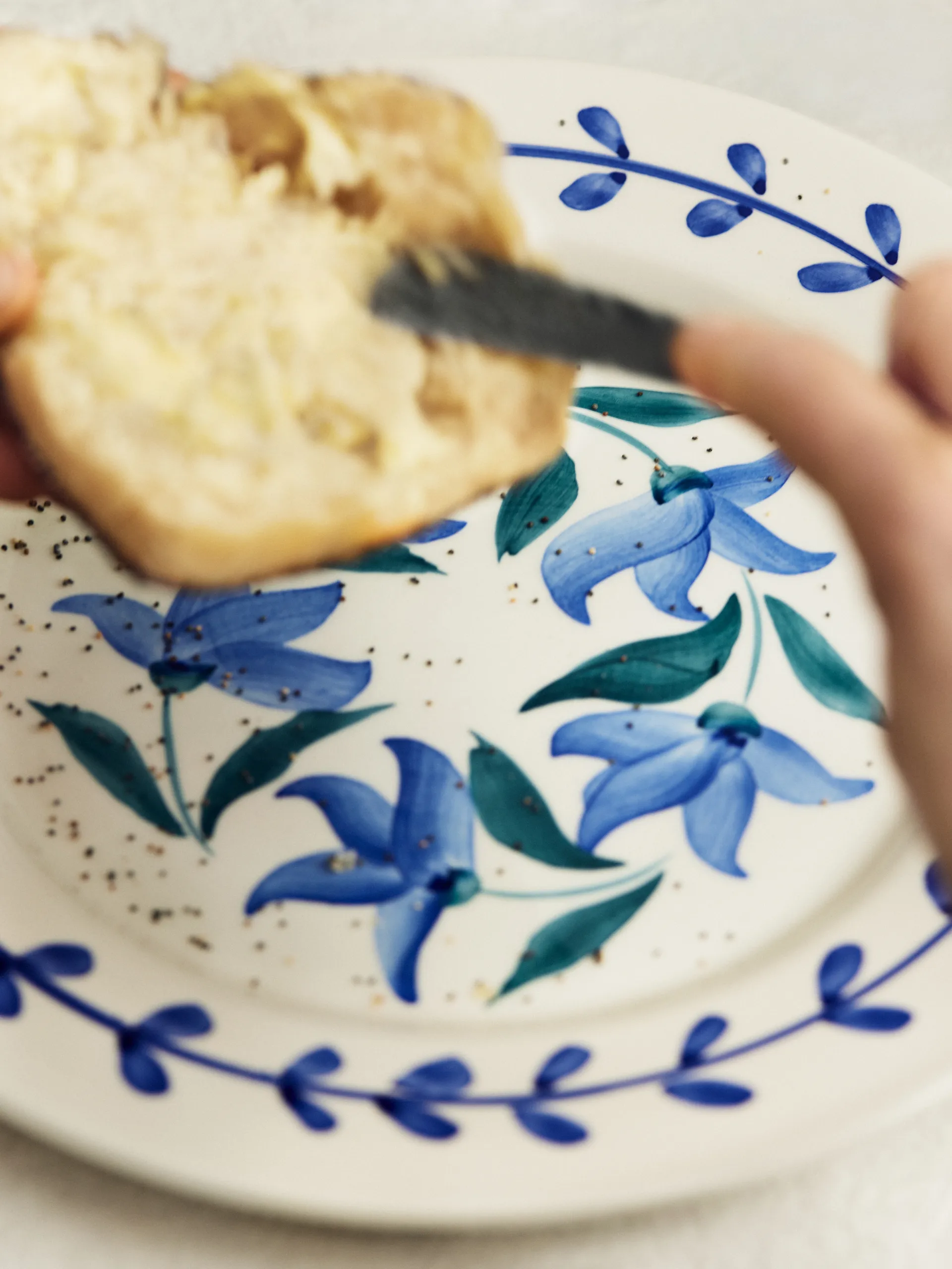 Plato Flowers blossom Ø28 cm, Blanco Mateus