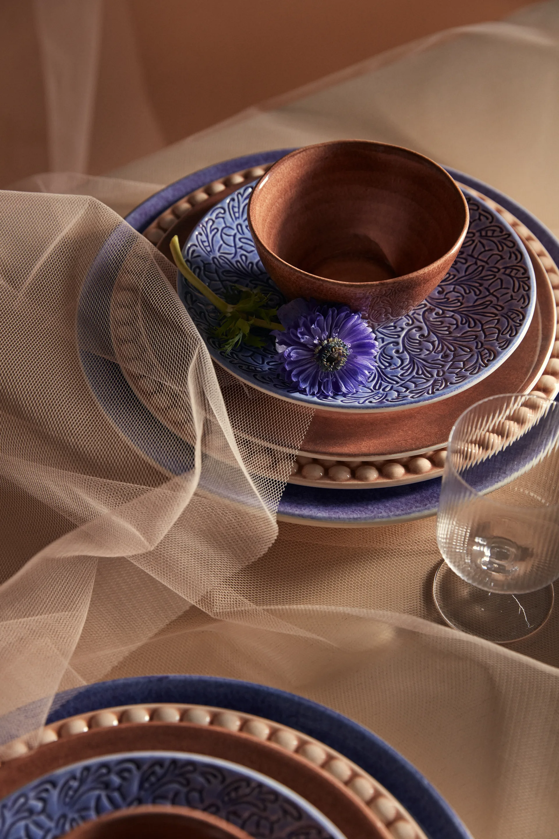 Plato Lace 20 cm, Azul claro Mateus