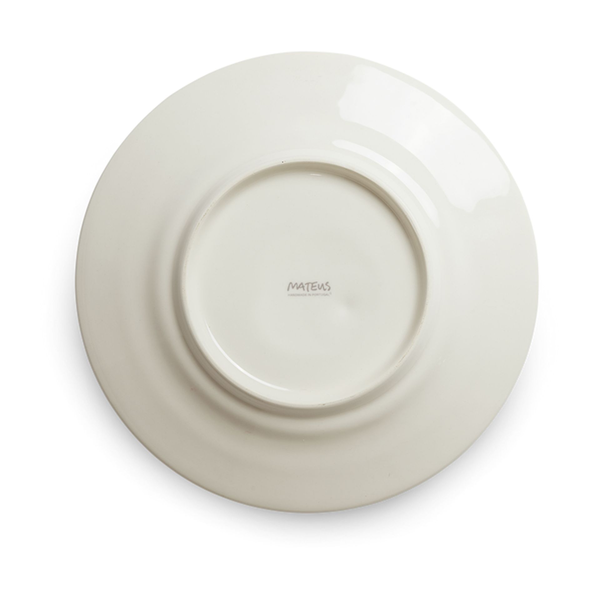 Plato navideño Basic Ø21 cm, Blanco-multicolor Mateus