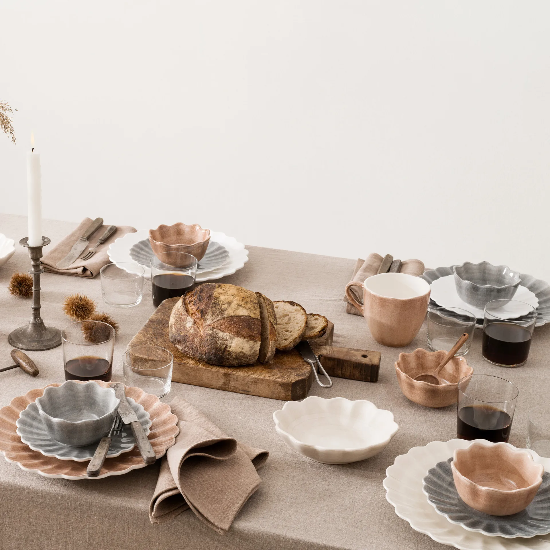 Plato Oyster 20 cm, gris Mateus