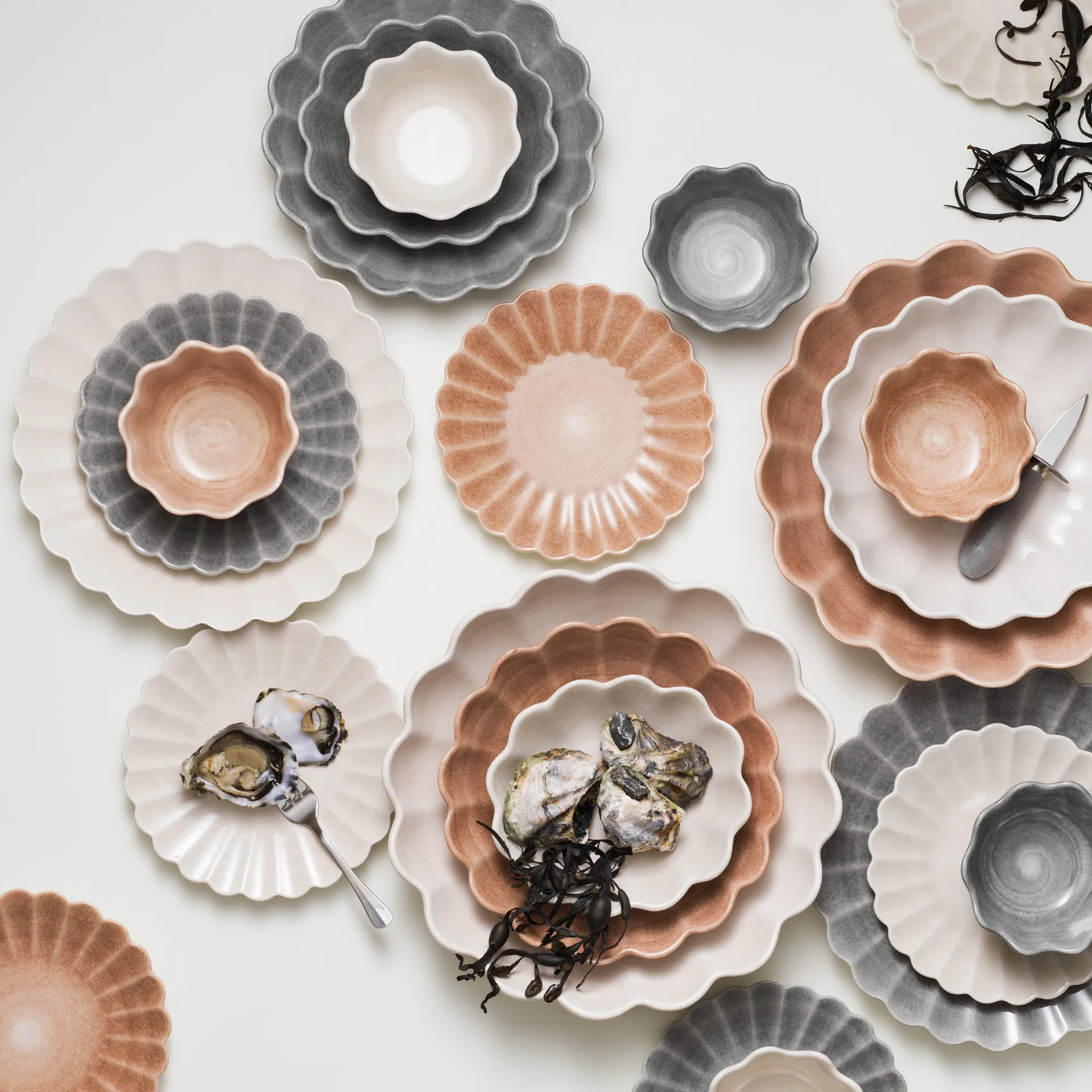 Plato Oyster 20 cm, gris Mateus