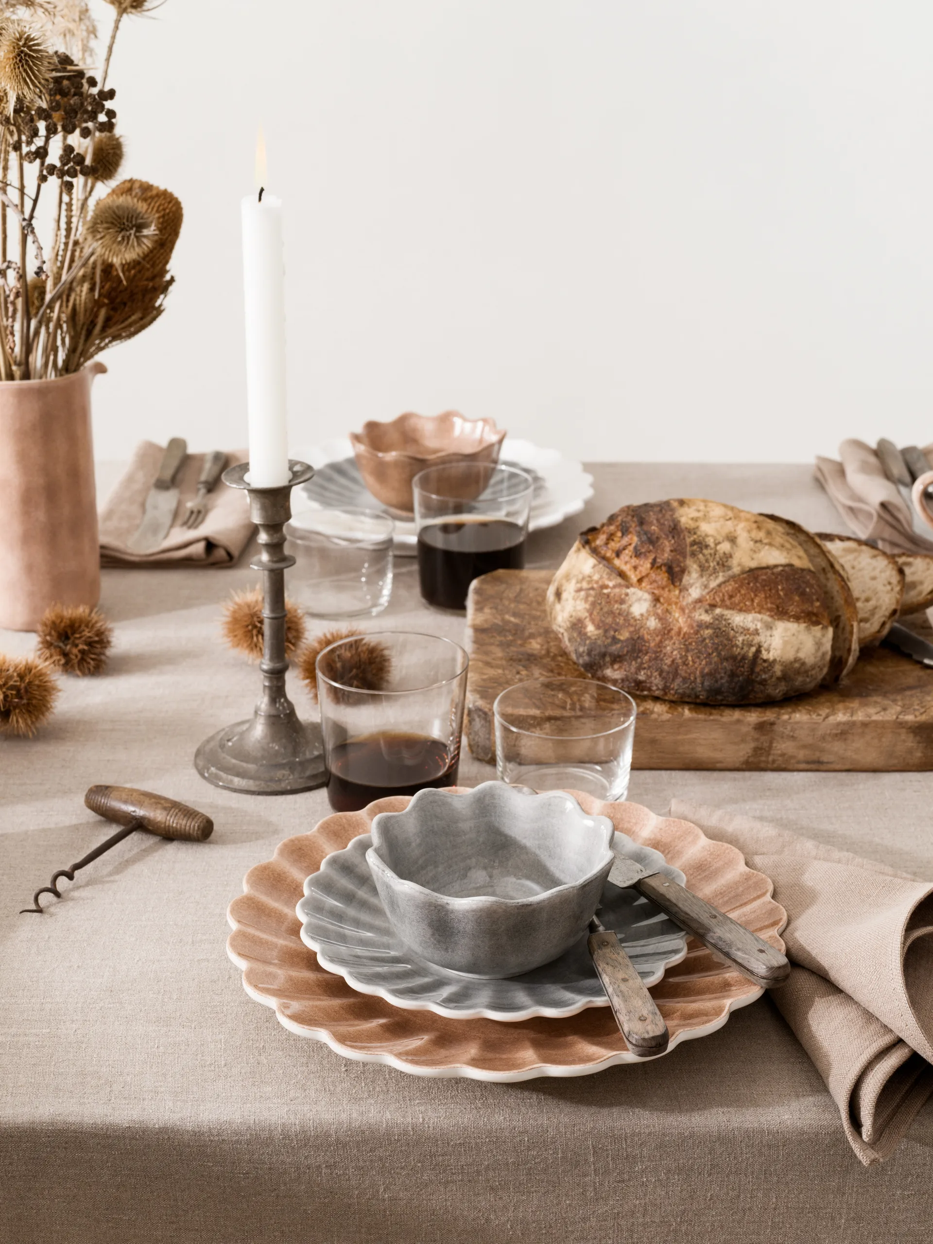 Plato Oyster 20 cm, gris Mateus