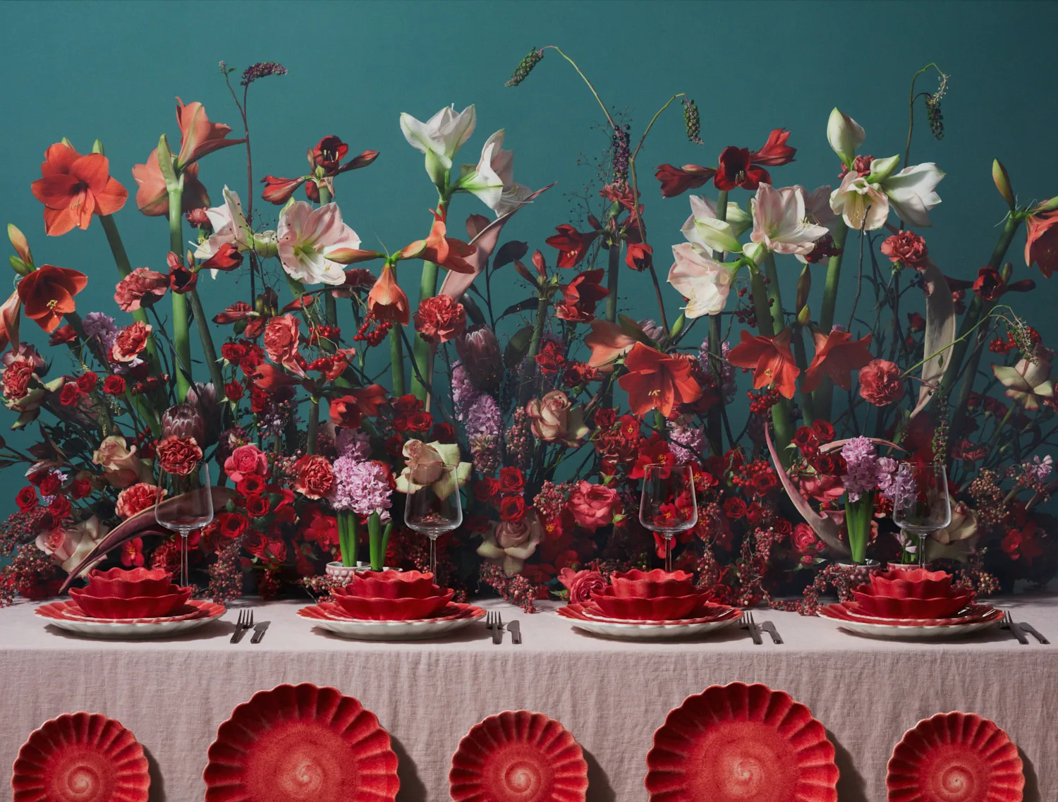 Plato Oyster 20 cm, Rojo Mateus