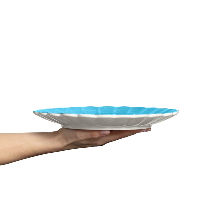 Plato Oyster 28 cm - turquesa - Mateus