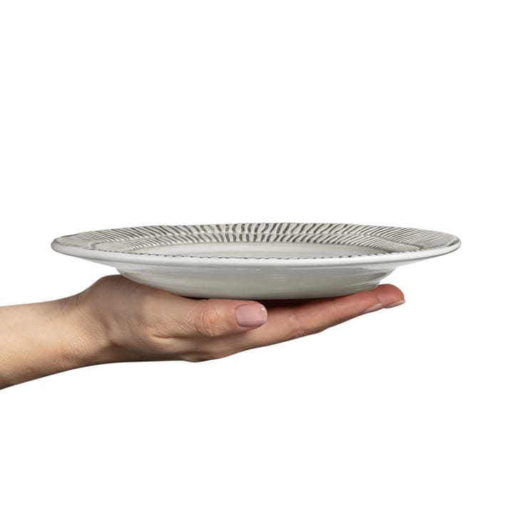 Plato Stripes Ø21 cm, gris Mateus