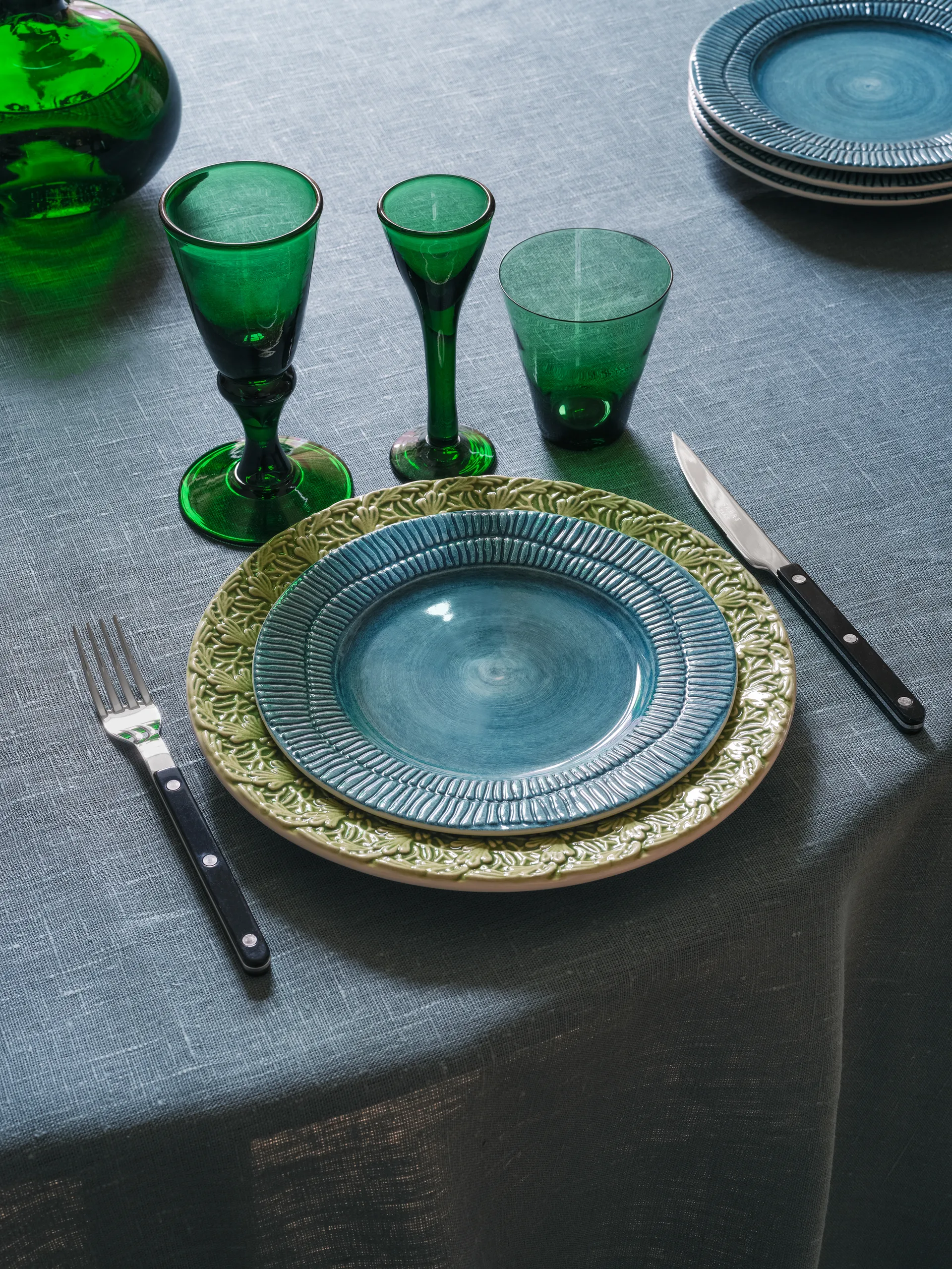 Plato Stripes Ø21 cm, Ocean Mateus