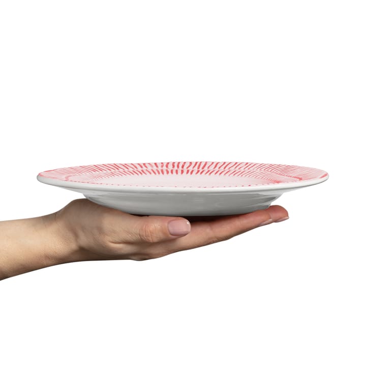 Plato Stripes Ø21 cm, rosa claro Mateus
