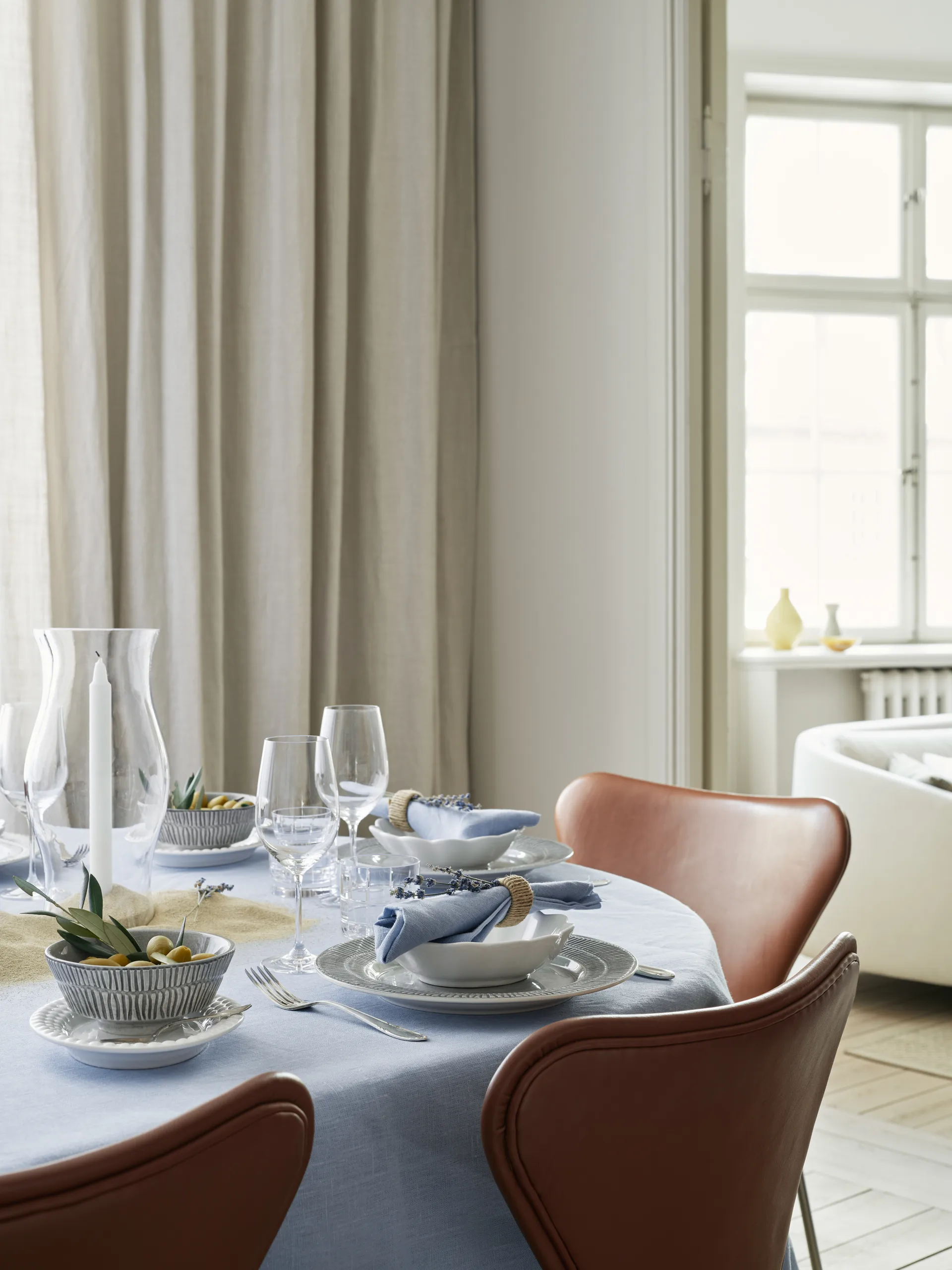 Plato Stripes Ø28 cm, gris Mateus