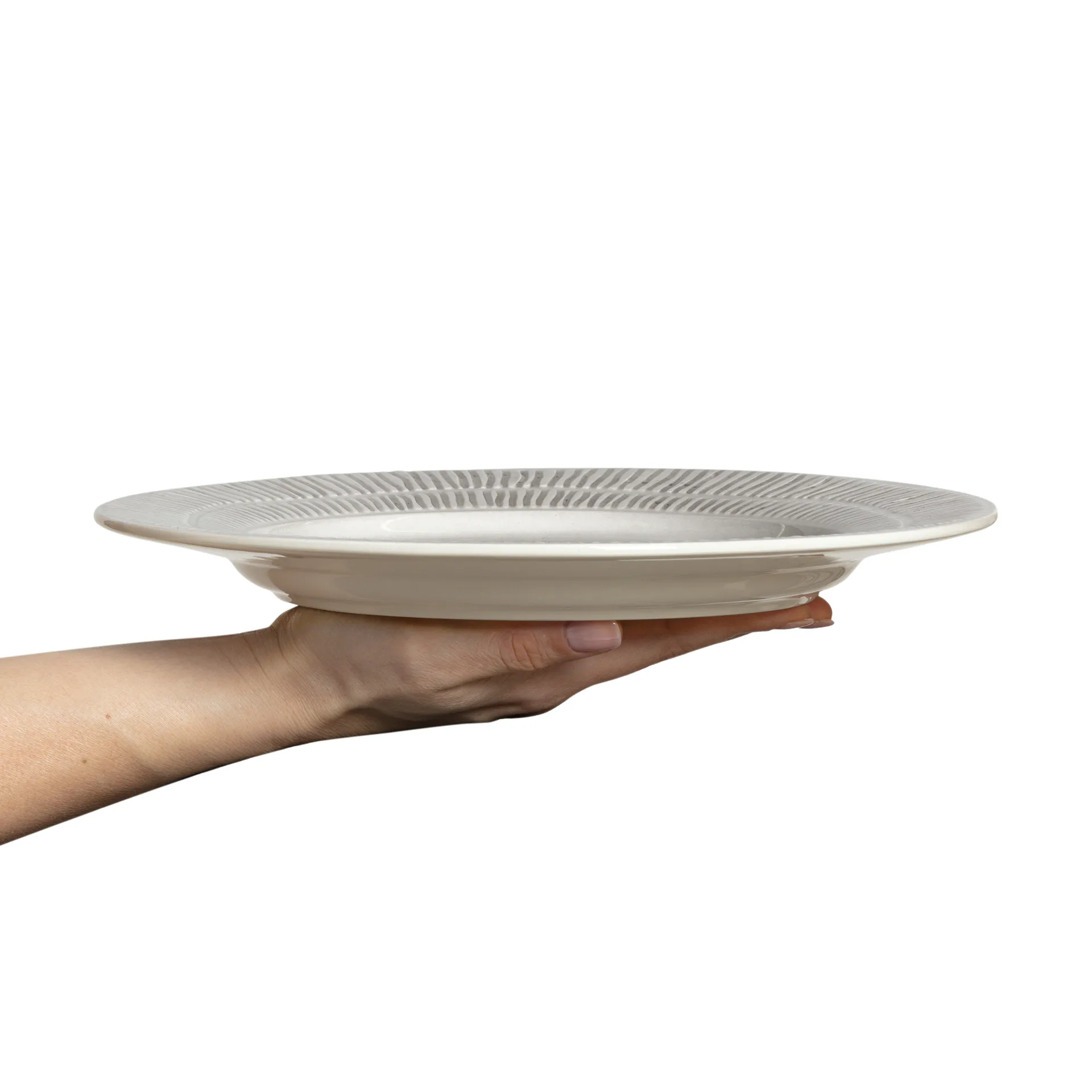 Plato Stripes Ø28 cm, gris Mateus