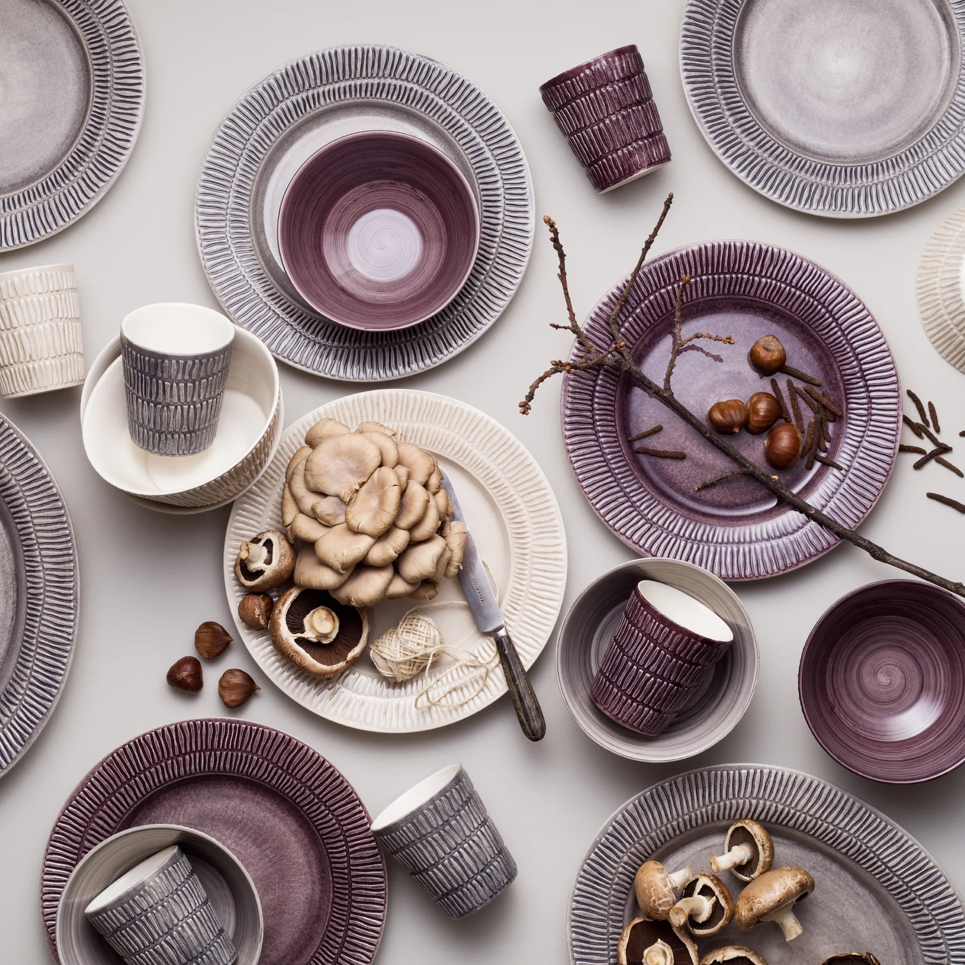 Plato Stripes Ø28 cm, Plum Mateus