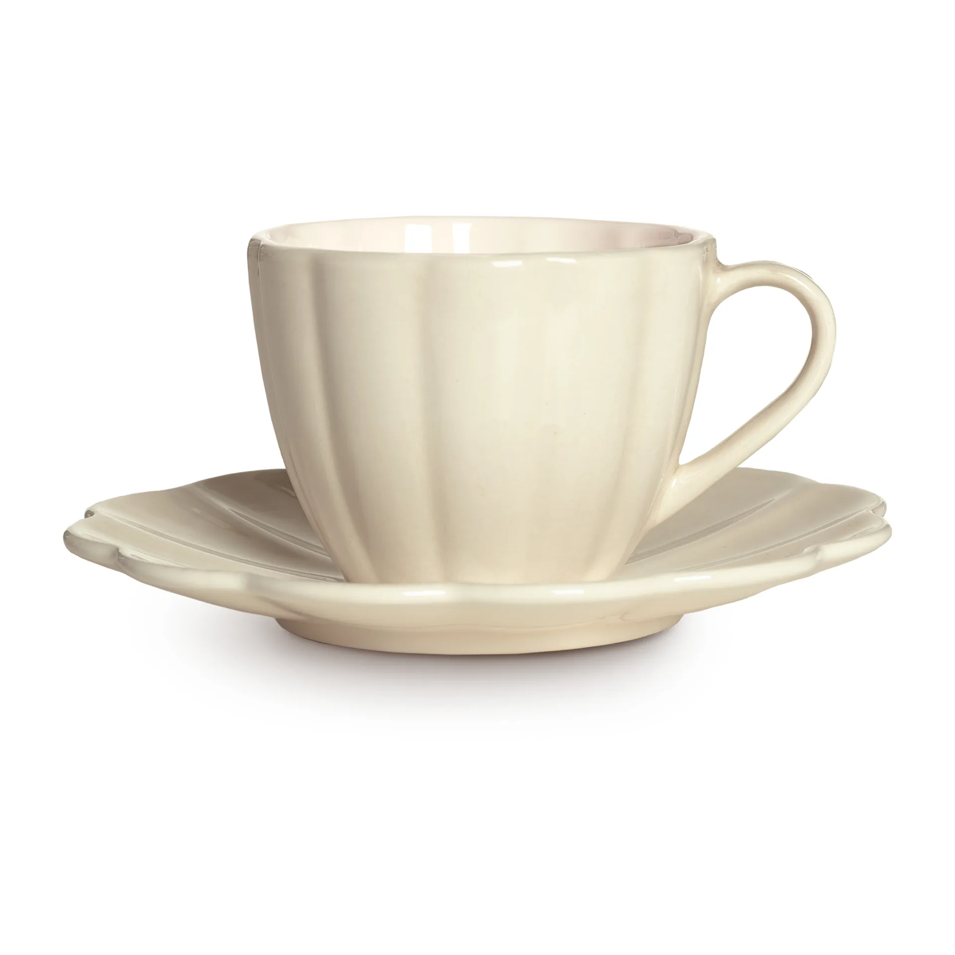 Taza con plato Oyster 25 cl, Arena Mateus