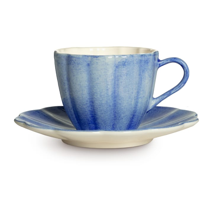 Taza con plato Oyster 25 cl - Azul claro - Mateus