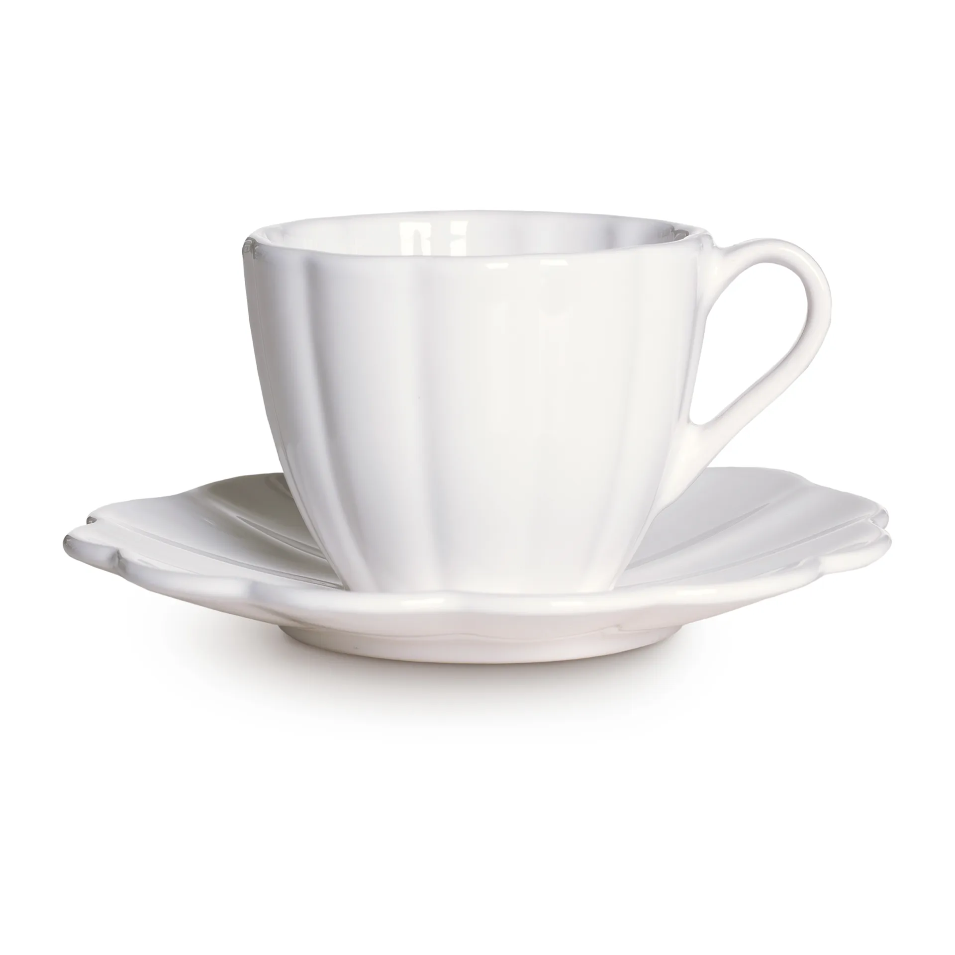 Taza con plato Oyster 25 cl, Blanco Mateus