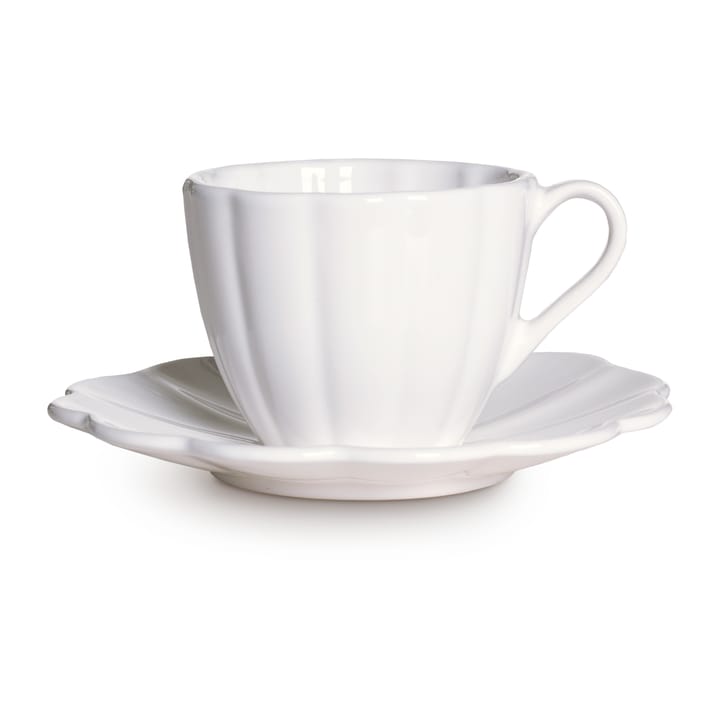 Taza con plato Oyster 25 cl - Blanco - Mateus