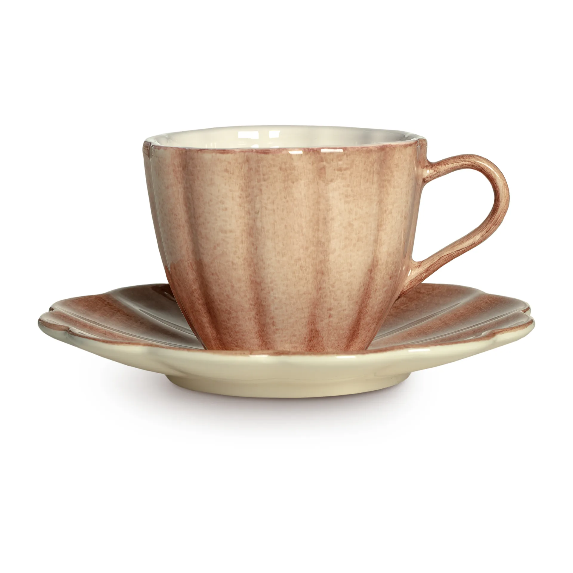 Taza con plato Oyster 25 cl, Cinnamon Mateus