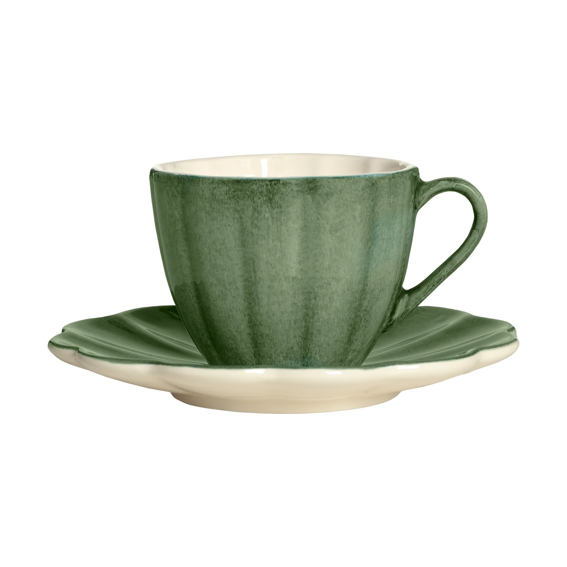 Taza con plato Oyster 25 cl, Forest green Mateus
