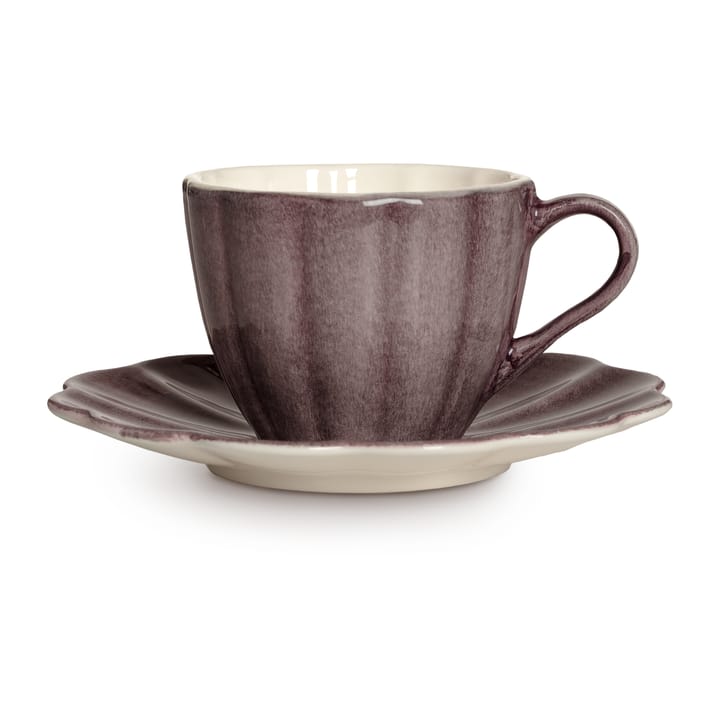 Taza con plato Oyster 25 cl - Plum - Mateus