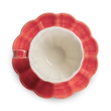 Taza con plato Oyster 25 cl - Rojo - Mateus