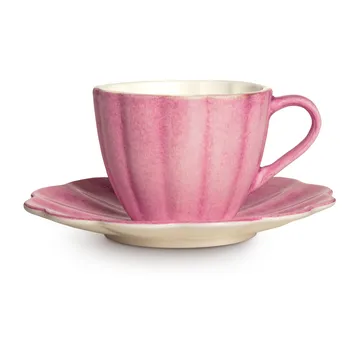 Taza con plato Oyster 25 cl - Rosa - Mateus