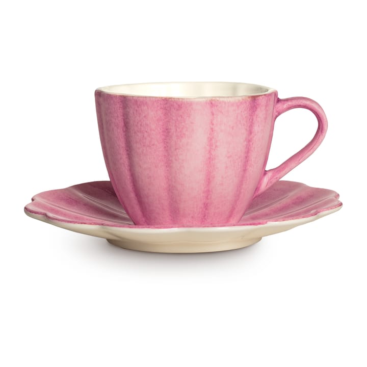 Taza con plato Oyster 25 cl - Rosa - Mateus