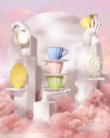 Taza con plato Oyster 25 cl - Rosa - Mateus