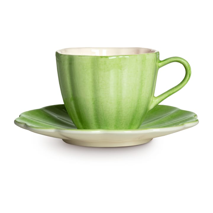 Taza con plato Oyster 25 cl - Verde - Mateus