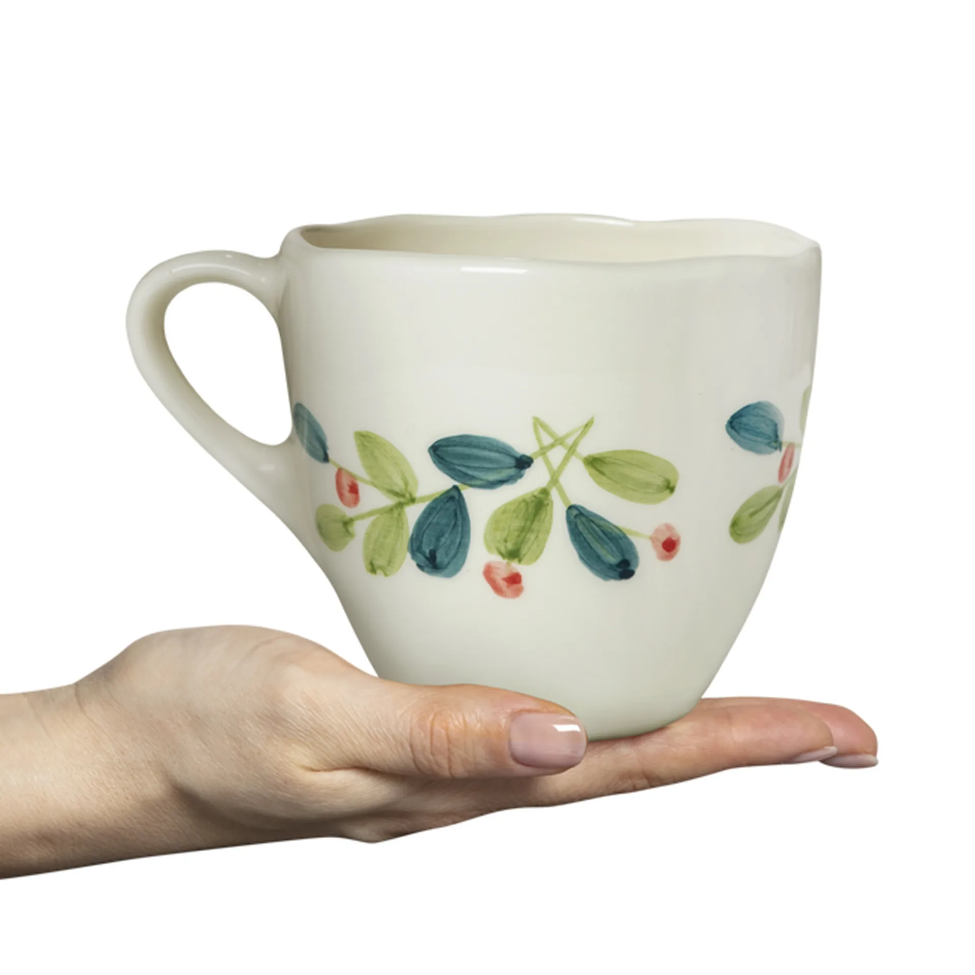 Taza navideña Basic 60 cl, Blanco-multicolor Mateus