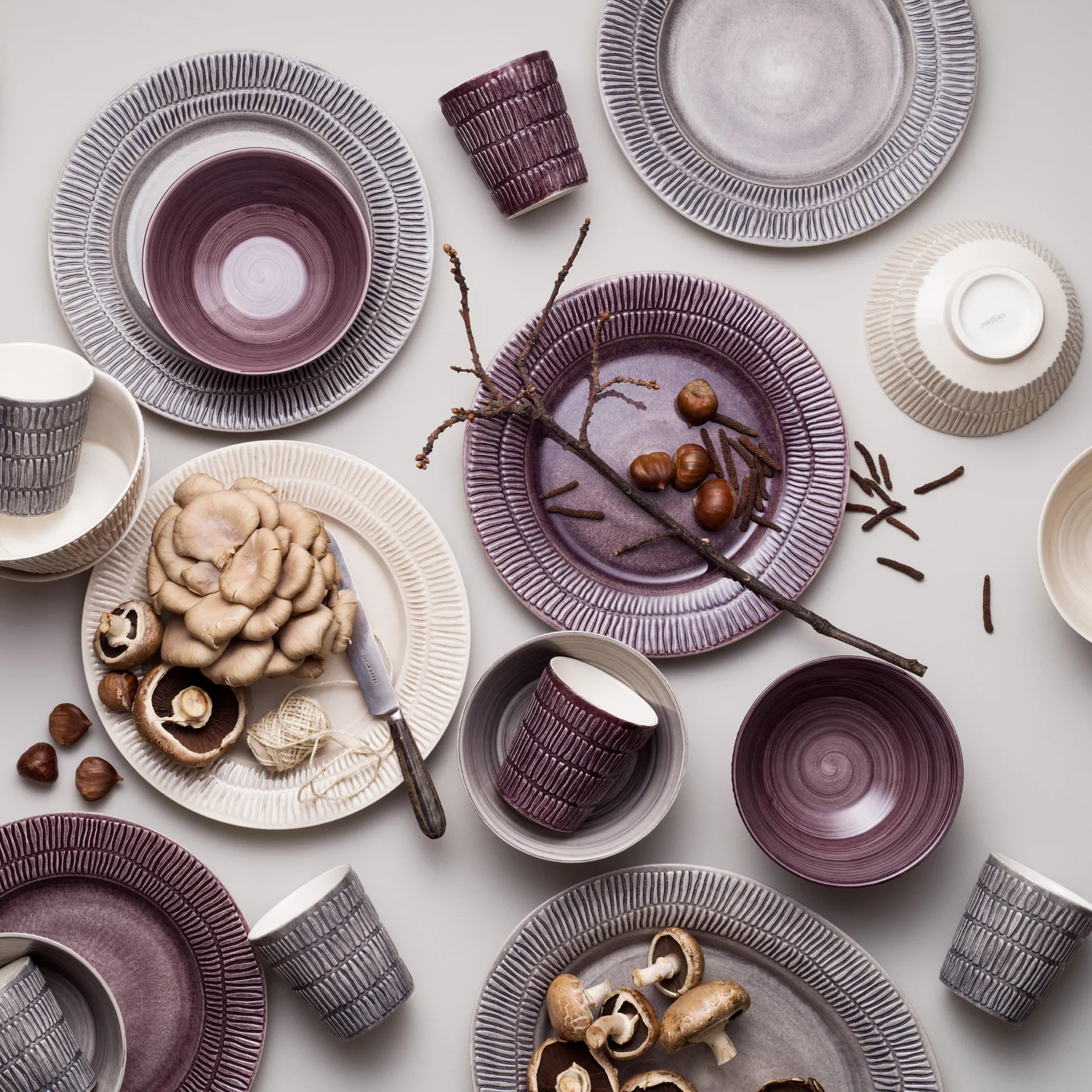 Taza Stripes 30 cl, gris Mateus