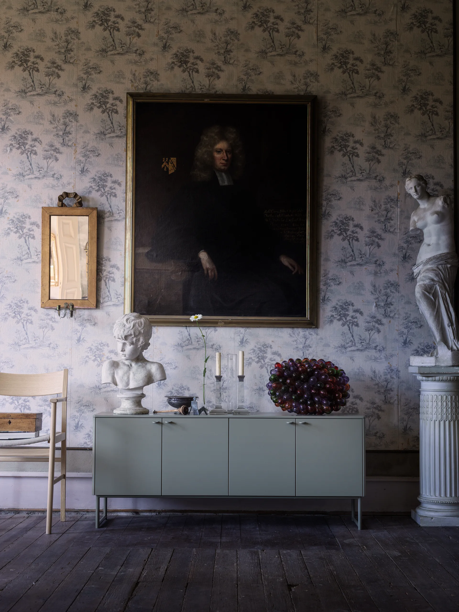 Aparador Deus 75 cm, Gris oliva Mavis