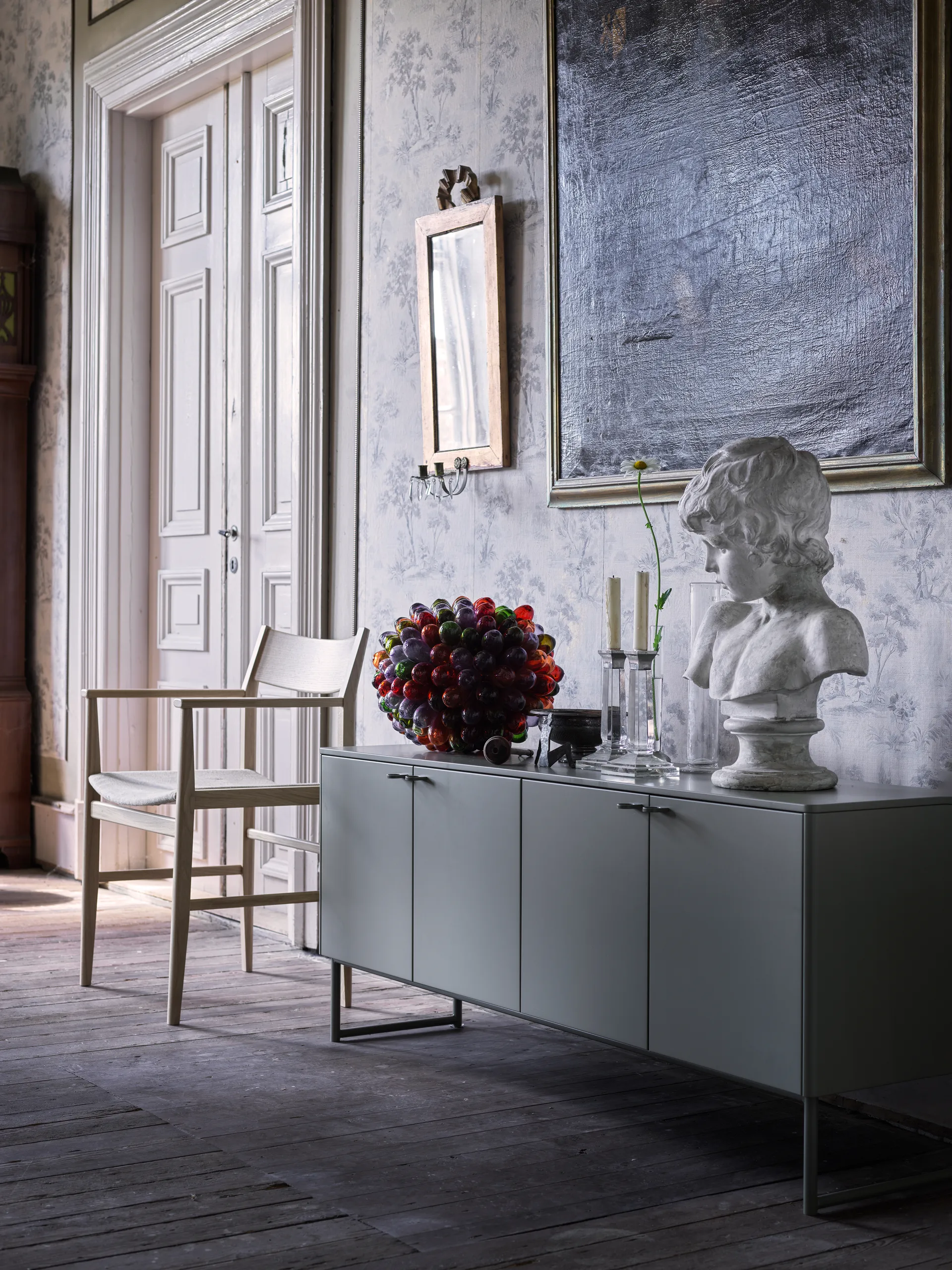 Aparador Deus 75 cm, Gris oliva Mavis