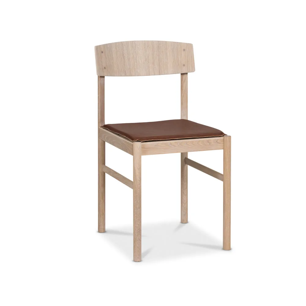 Cojín de silla Rod, Cuero coñac Mavis