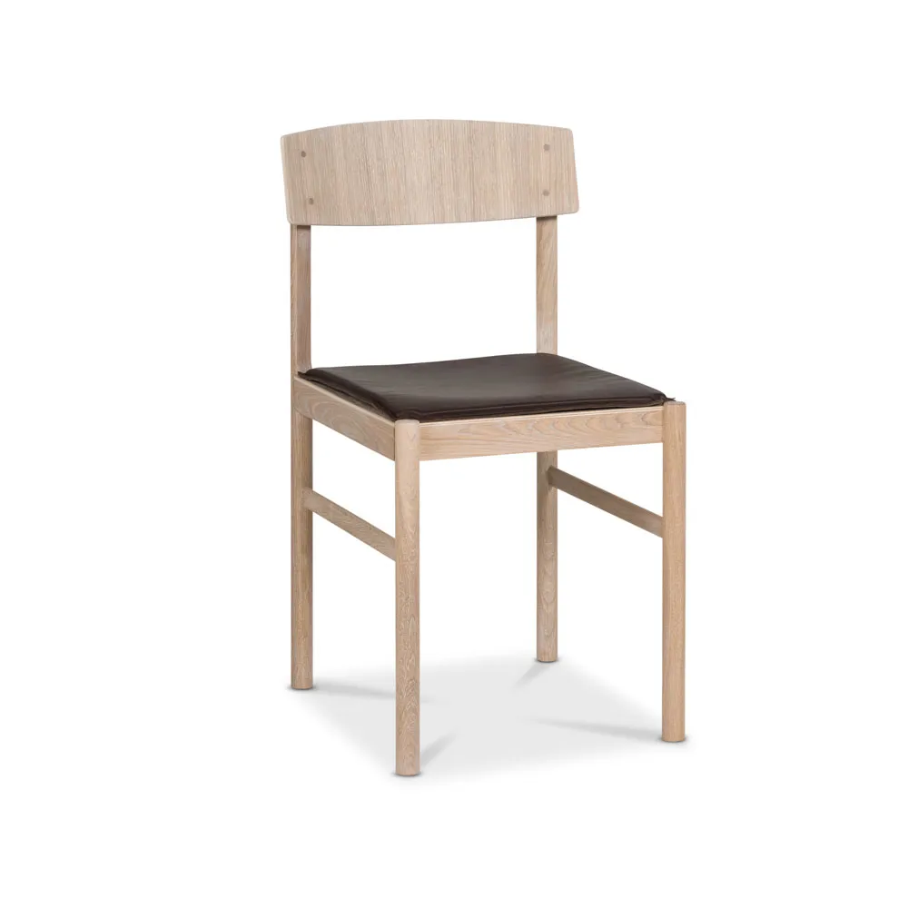 Cojín de silla Rod, Cuero mocca Mavis