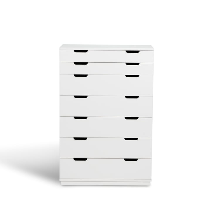 Cómoda Aoko de 7 cajones - Lacado blanco - Mavis