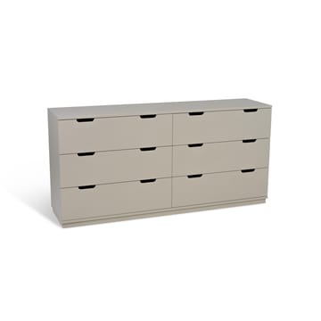 Cómoda Aoko doble 6 cajones - Beige - Mavis