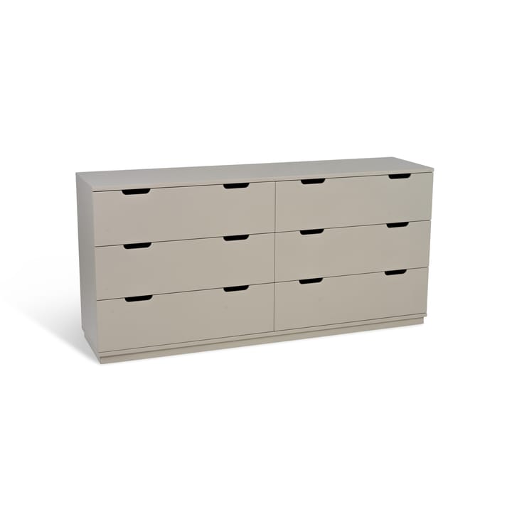 Cómoda Aoko doble 6 cajones, Beige Mavis