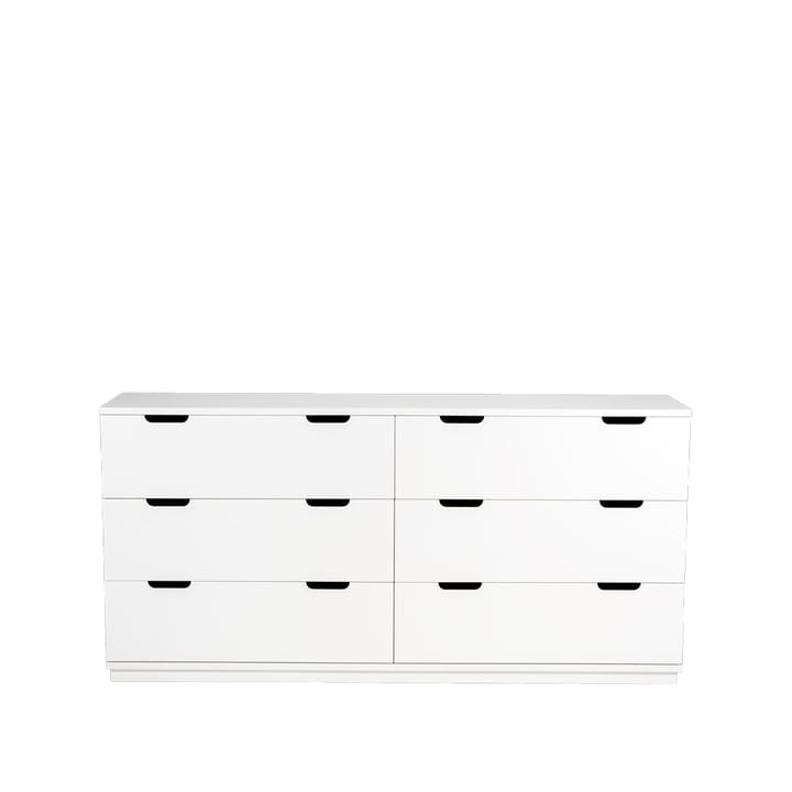 Cómoda Aoko doble 6 cajones - Lacado blanco - Mavis