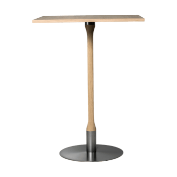 Mesa alta Rod 70x70 cm - Roble mate con acabado blanquecino - Mavis