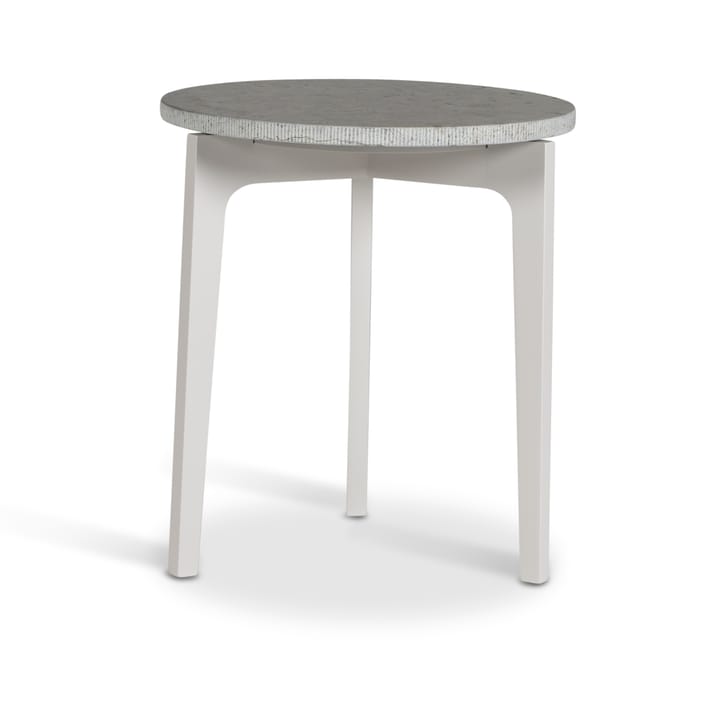 Mesa auxiliar Höllviken - Piedra caliza, lacado gris claro - Mavis