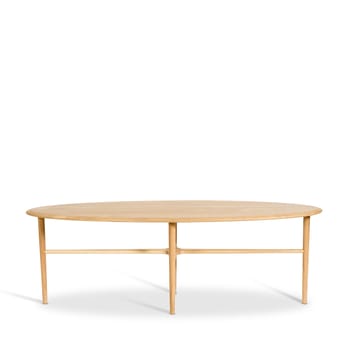 Mesa de centro Crest ovalada - Roble blanqueado con laca transparente, ovalado - Mavis