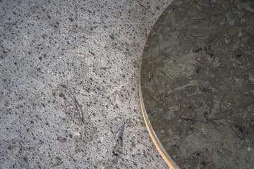 Mesa de centro Dondo roble blanqueado Ø80 cm - Piedra caliza cepillada - Mavis