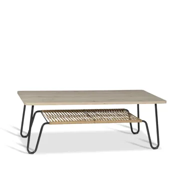 Mesa de centro Marcel - Roble rústico enjabonado, 140x70 - Mavis