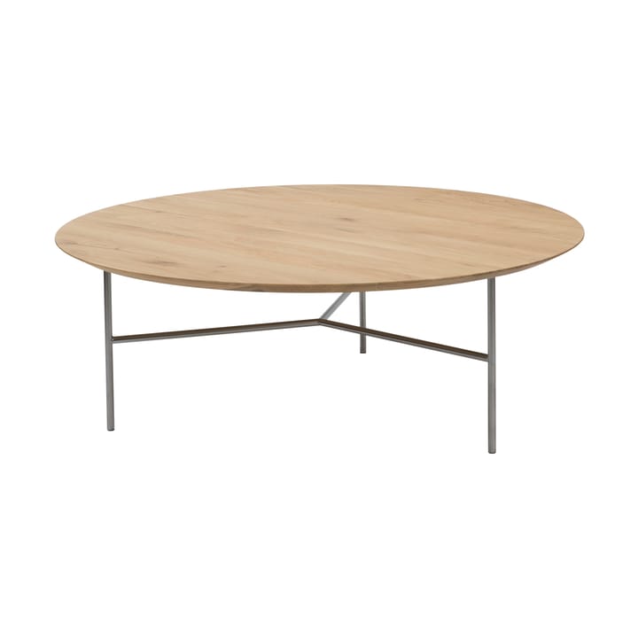 Mesa de centro Tribeca - Roble lacado, cromo satinado, ø110 - Mavis