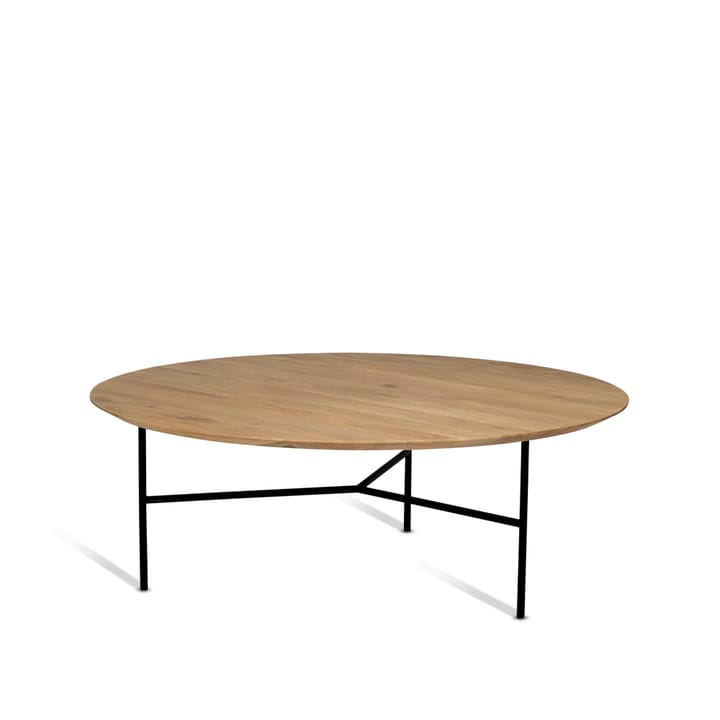 Mesa de centro Tribeca - Roble lacado, patas negras, ø110 - Mavis