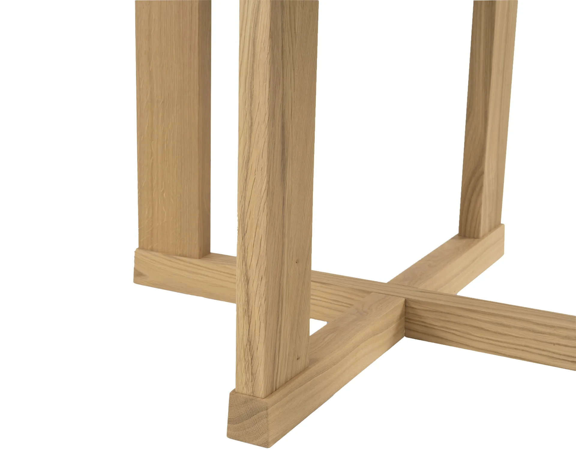 Mesa de comedor Arv ⌀130 cm, Roble blanqueado con acabado mate  Mavis